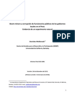 Boom Minero y Corrupcion de Funcionarios Publicos