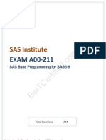 BeITCertified SAS Institute A00-211 Free Questions Dumps