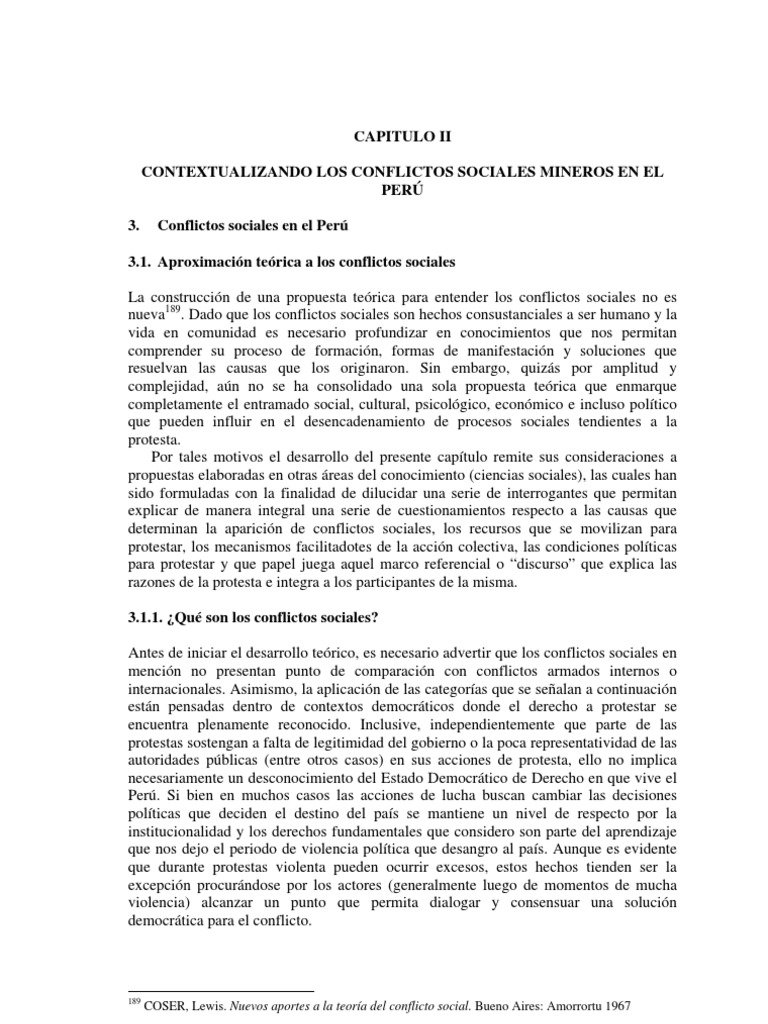 Conflictos Sociales en el Perú: Contexto y Causas | PDF | Agitación ...