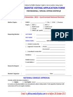 PhilRES - Absentee Voting Application Form