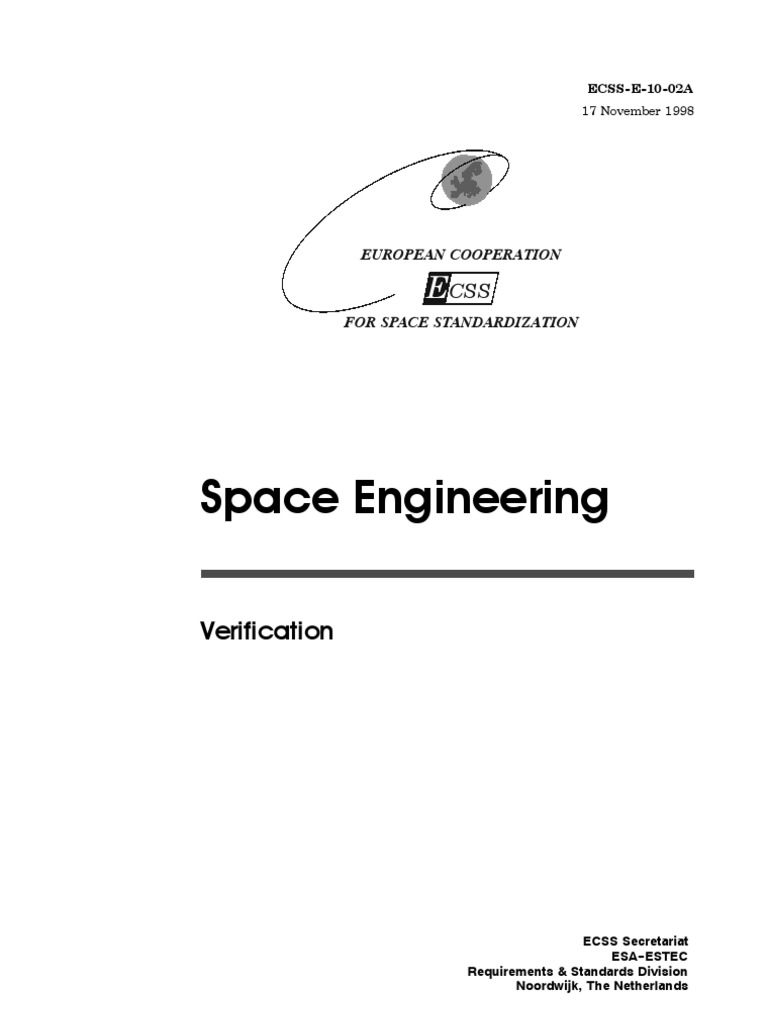 Ecss-E-St-10-02 C Space Engineering Verification – GOHA