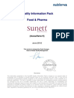 Sunett Quality Info Pack