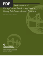 Long-Term Performance of Epoxy-Coated Reinforcing Steel in Heavy Salt- Contaminated Concrete