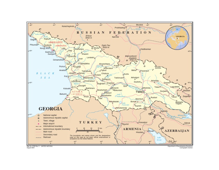 Geographic Map of Georgia and Surroundings | PDF