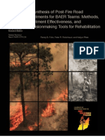 Synthesis of Post-Fire Road Treatments for BAER Teams