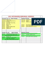 October 27-28 Rehearsal Schedule