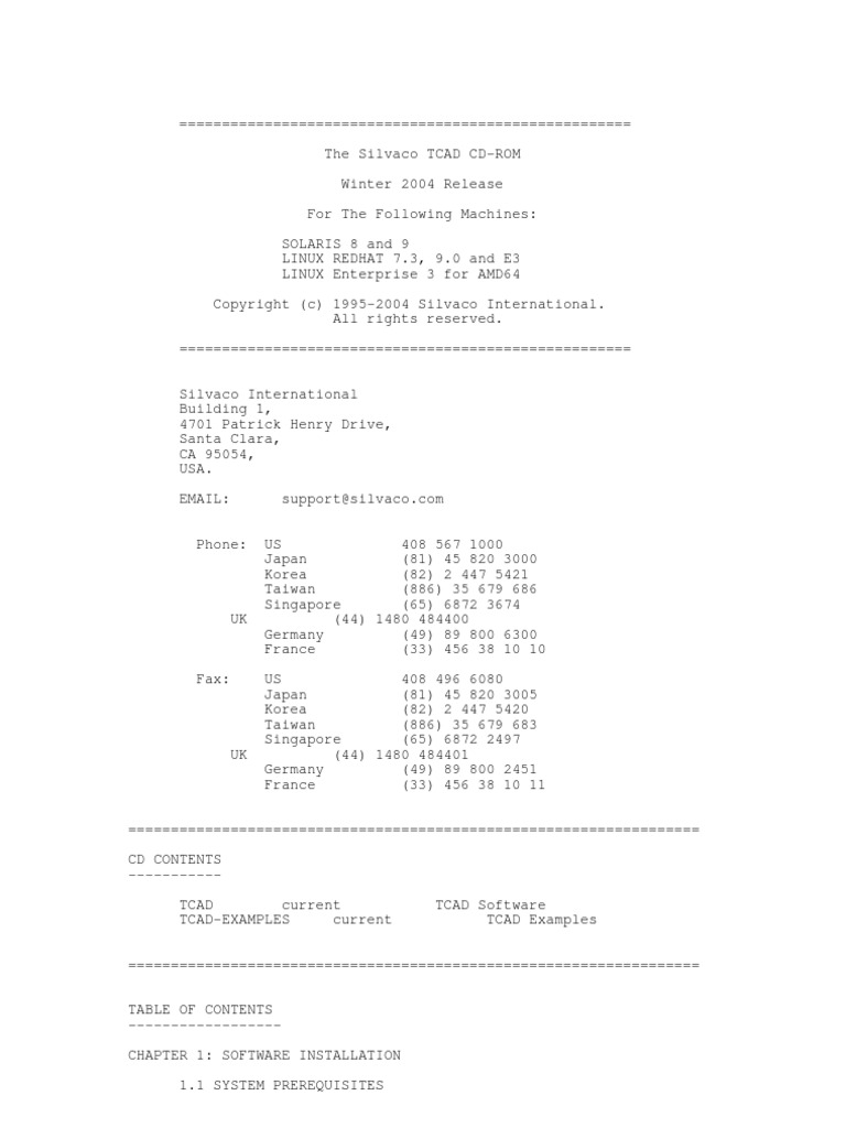 Readme-Tcad Unix Installation | PDF | Installation (Computer Programs ...