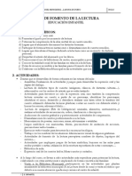 Plan de Fomento de La Lectura 2012/2013