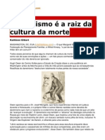 Darwinismo é a raiz da cultura da morte