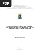 PLANEJAMENTO ENERGÉTICO E MEIO AMBIENTE