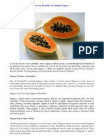 Seven Benefits of Eating Papaya