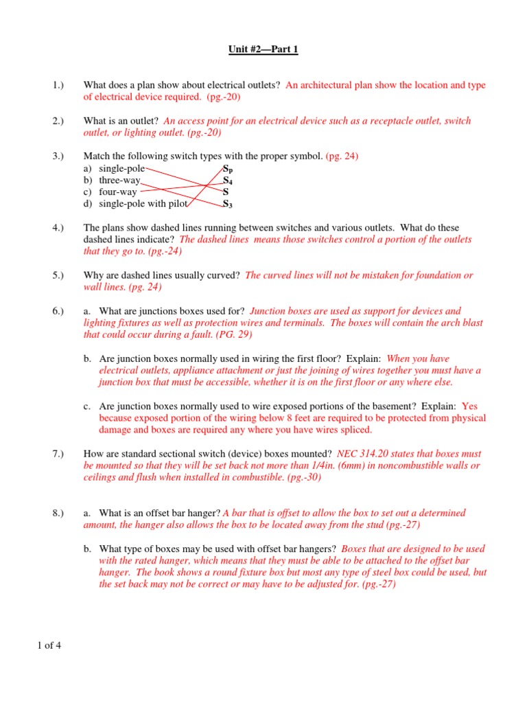 Chapter 2 Review Electrical Wiring Residential
