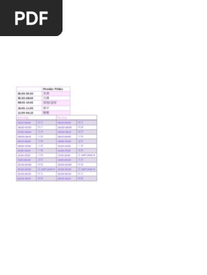 Daily Timetable