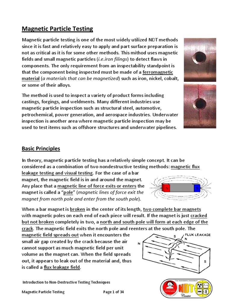 Magnetic Particle Testing Overview | PDF | Magnetic Field | Rectifier