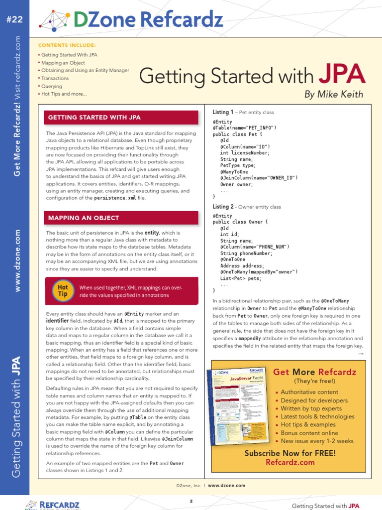 Rc022 Jpa Online Enterprise Java Beans Programming Paradigms