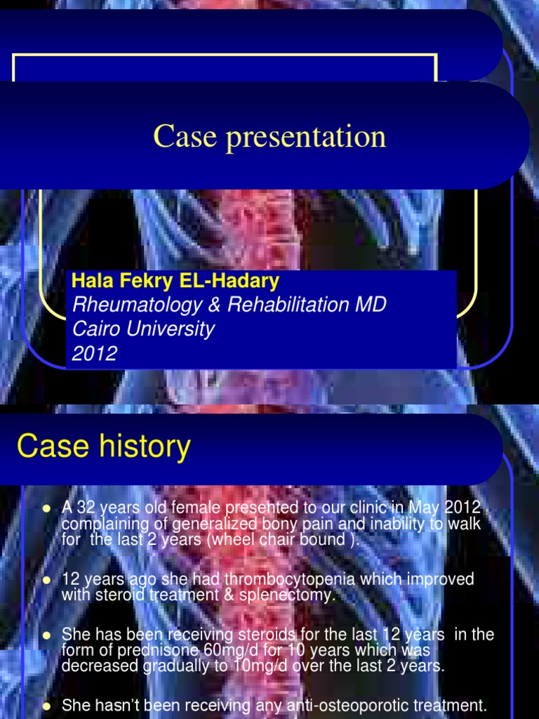 Case Study Osteoporosis Medical Specialties Clinical Medicine