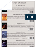 Libros publicados de Steven Erikson