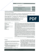 Selenium Blood Concentrations in Patients Undergoing Elective Cardiac Surgery