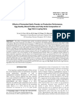 Effects of Fermented Garlic Powder On Production Performance, Egg Quality, Blood Profiles and Fatty Acids Composition of Egg Yolk in Laying Hens