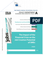 The Impact of the Financial Crisis on the Job Creation Potential of SMEs