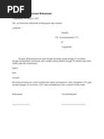 Contoh Surat Dispensasi Mahasiswa
