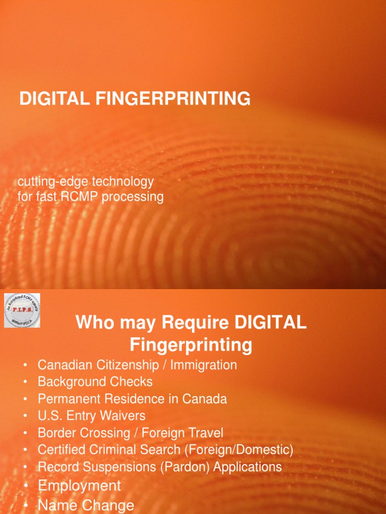 Digital Fingerprinting A CuttingEdge Technology PDF Fingerprint