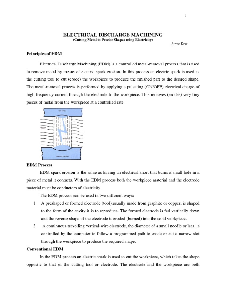 Electrical Discharge Machining Explained | PDF | Machining ...