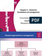 Chapter 4 - Historical Foundations of Management: Macquarie University