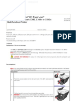 Lexmark United States - 200 Paper Jam - and - 201 Paper Jam - Message On A Lexmark X340, X340n or X342n Multifunction Printer