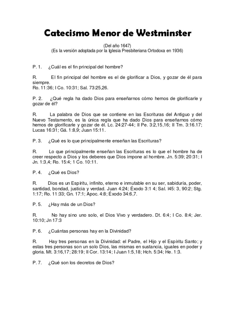 Catesismo Menor de Westminster PDF Sacramentos