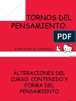 Alteraciones Curso y Forma Pensamiento