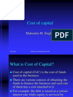 Cost of Capital: Mahendra M. Singhvi