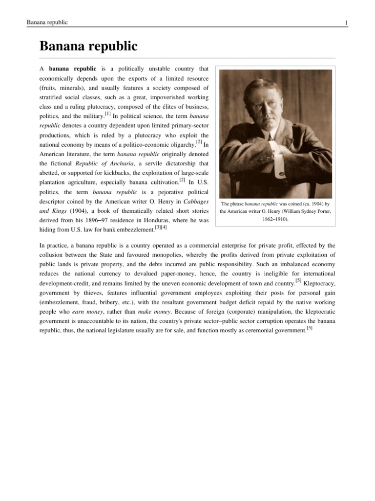 Capitalism’s role in the banana republics