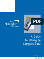 A Guide to Managing Your Company's Data by promotional products retailer 4imprint