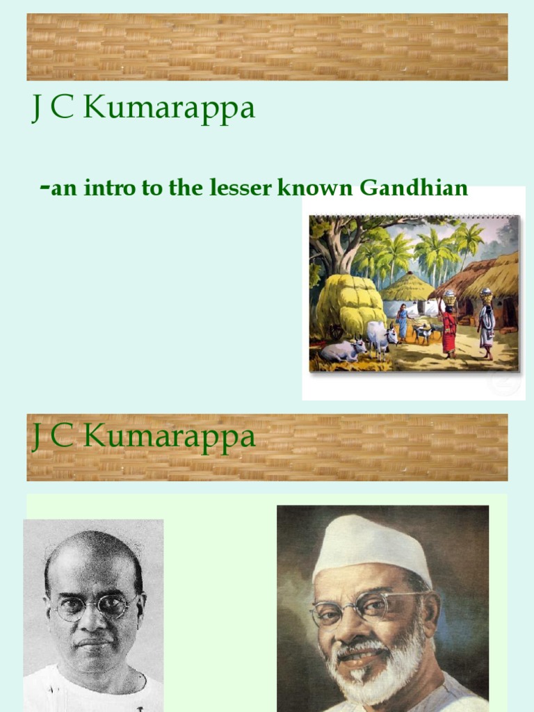 J C Kumarappa | Economies | Economics