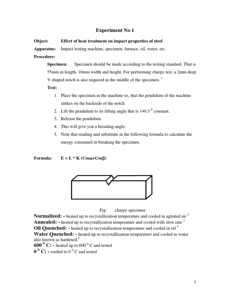 Ibtesam's Heat Treatment Experiment | PDF