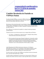 Configura Resoluciones VMWare Fusion