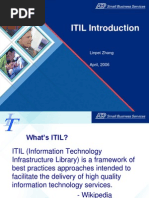 ITIL Introduction: Linpei Zhang