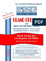 Council Thrift Shop Grand Opening Flyer