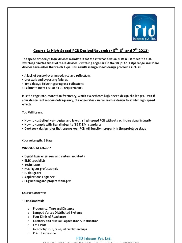 High Speed PCB Design | PDF | Capacitor | Printed Circuit Board