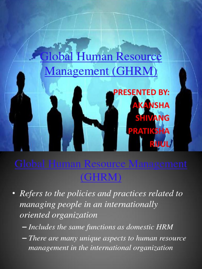 Global Human Resource Management (GHRM) | PDF | Coca Cola | Human ...