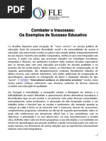 Combater o Insucesso - Os Exemplos de Sucesso Educativo