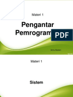 Materi DDP 1 - Pengantar Pemrograman