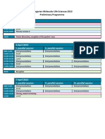 Timetable - Hungarian Molecular Life Sciences 2013
