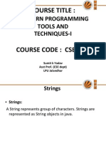 Course Title:: Modern Programming Tools and Techniques-I