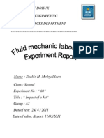 Fluid Mechanics Laboratory (Impact of Ajet)
