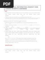 Download Contoh Soal Matematika Diskrit Dan Logika Beserta Jawaban by Arry Mochtar SN110991331 doc pdf