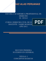 Derecho de Sucesiones - 1ra. Sesión de clase.