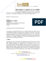 Ponencia Primer Debate Del Proyecto de Ley de Matrimonio para Parejas Del Mismo Sexo (Colombia - 2012)