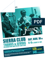 Jazz in Six - Sierra Club Event November 10, 2012 at 6p.